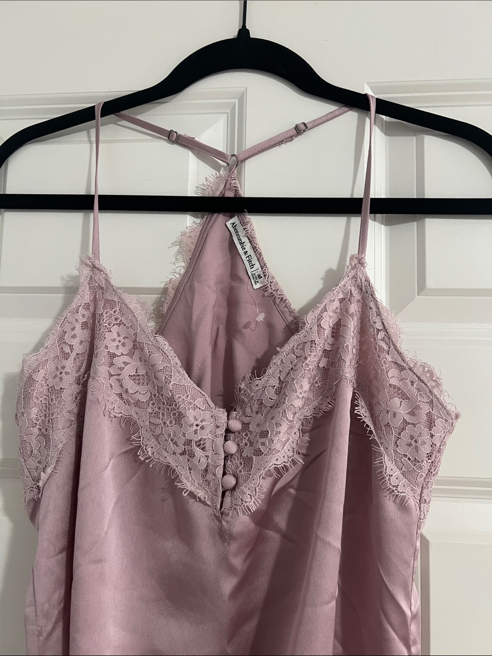 Abercrombie & Fitch Pink Satin Lace Bodysuit - Picture 2 of 4